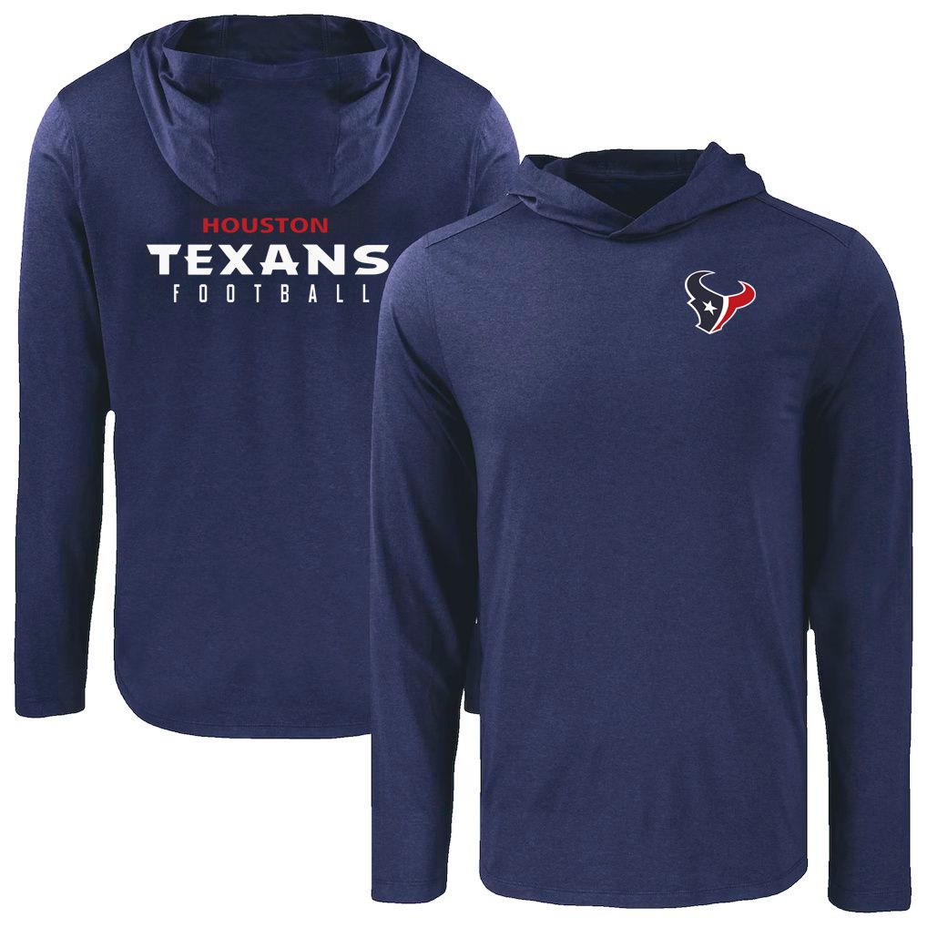 Men 2026 NFL Houston Texans Hooded long sleeved T-shirt blue 05->nfl t-shirts->Sports Accessory